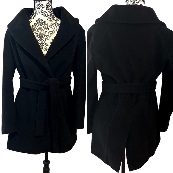 Calvin Klien Wool Silk Blend Peacoat Time Capsule Wardrobe Quiet Luxury SZ P8 - Picture 1 of 9